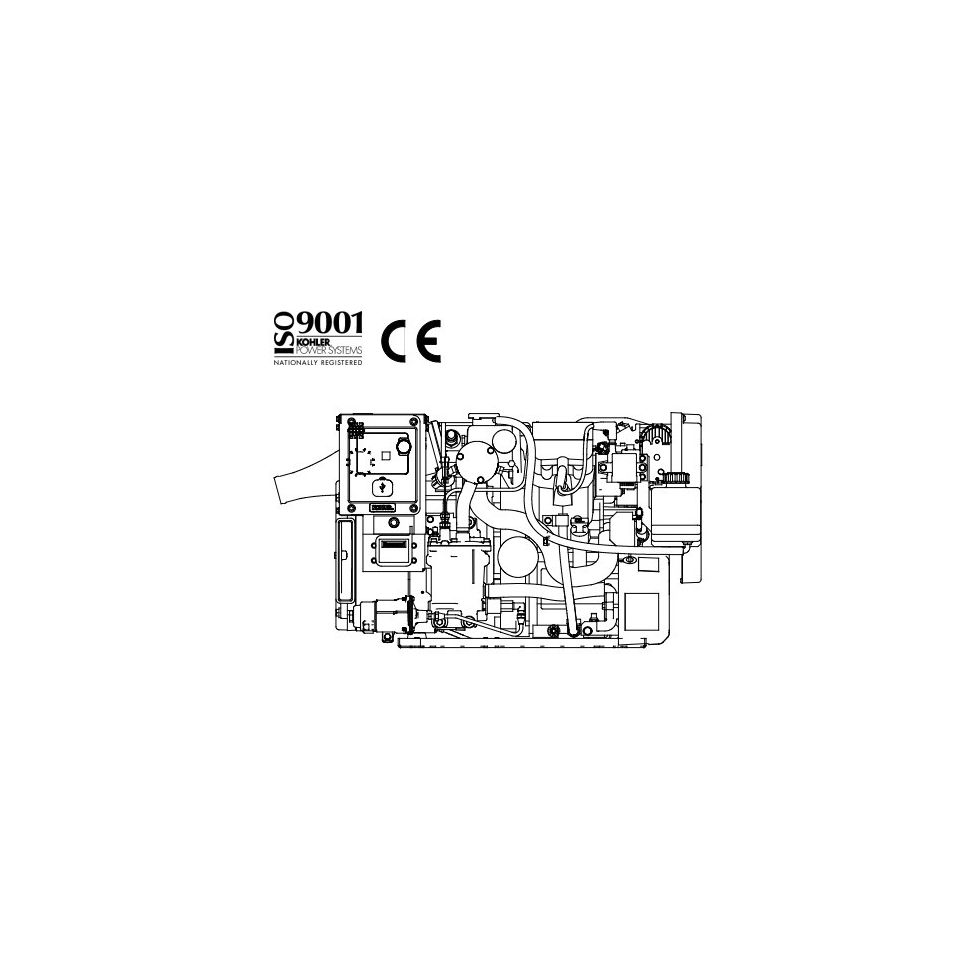 KOHLER 7.5EKD - 7.5kW Marine Generator, Gas Fueled