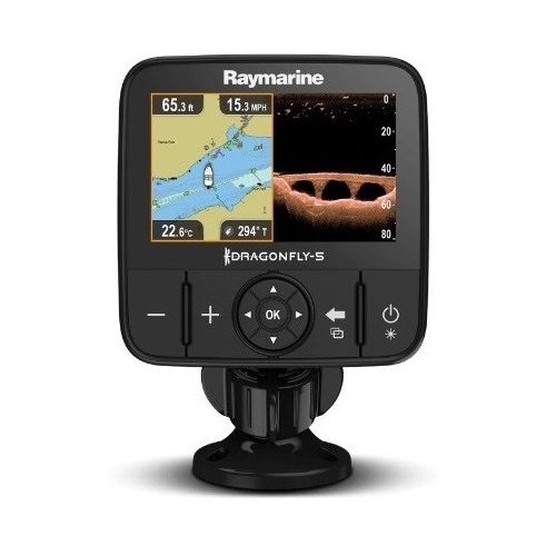 Raymarine Dragonfly 5 PRO 5" Fishfinder & GPS Chartplotter, Downvision Sonar & T/M Transducer, Select Chart