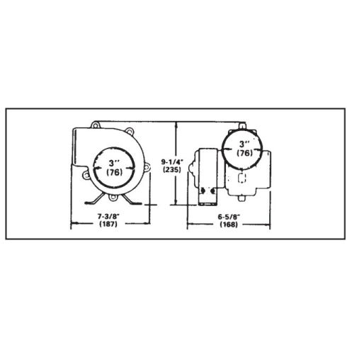 4754-0000 Flexmount 3'' Blower-115V , 100CFM