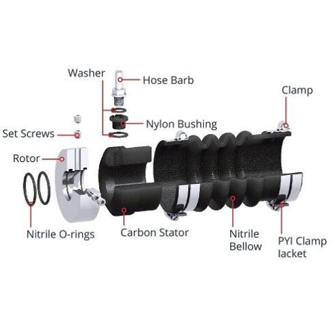 Diámetro del eje: 1 ", diámetro del tubo de popa: 1-3/4" to 1-7/8" (02-100-134)