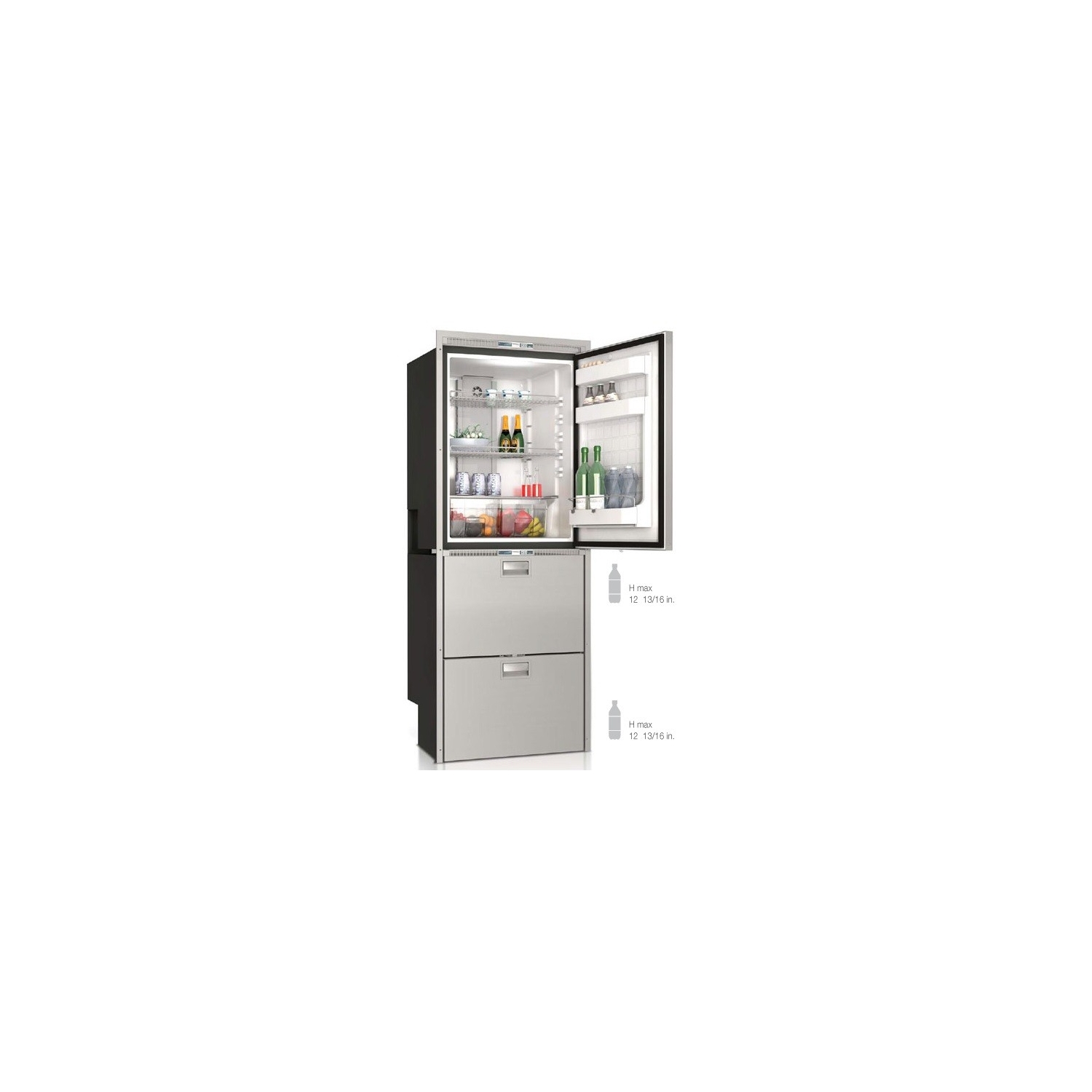 VITRIFRIGO DW360IXD1 Fridge/Freezer + Icemaker/Fridge, 10.6 VITRIFRIGO DW360IXD1 Fridge/Freezer + Icemaker/Fridge, 10.6