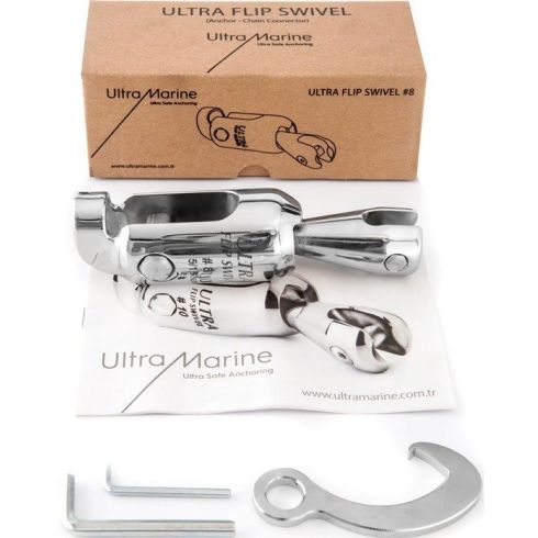 UFS8-21 ULTRA Flip Swivel for 6 to 8 mm or 3/16" to 5/16" Chain - Anchors up to 21kg/46lbs