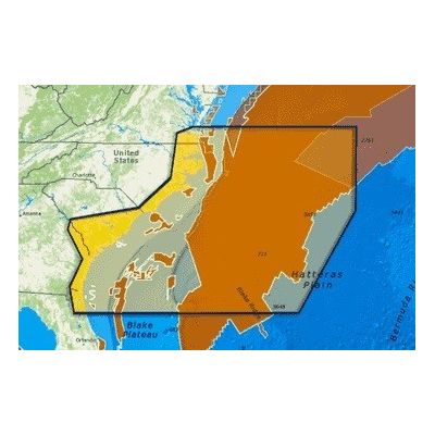 Reveal Ultra High Resolution Bathymetric Chart US Atlantic VA - Jacksonville