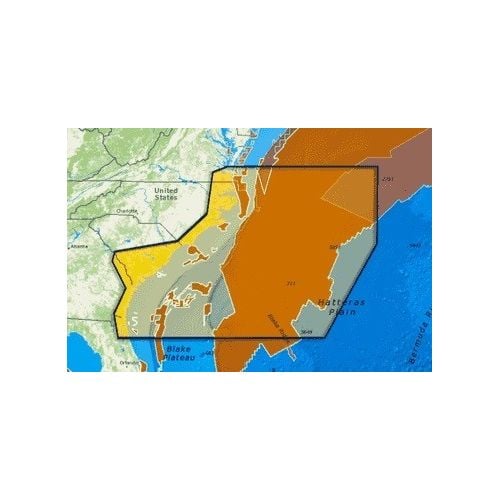 Reveal Ultra High Resolution Bathymetric Chart US Atlantic VA - Jacksonville