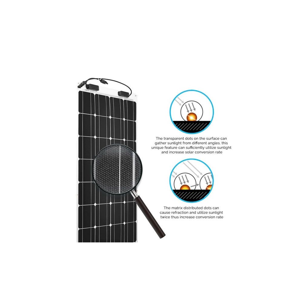 Portable flexible solar panel 100W 12V with controller - solar