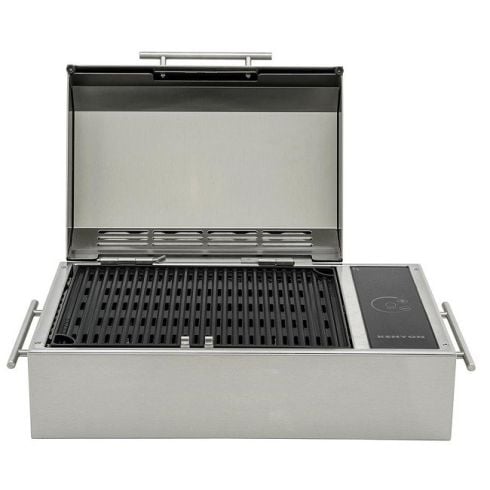 KENYON Frontier Portable 120-Volt Electric Grill in Stainless Steel