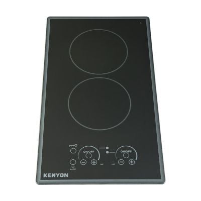Lite Touch Q Cortez Series 12 in. Radiant Electric Cooktop in Black with 2 Elements Touch Control 120-Volt