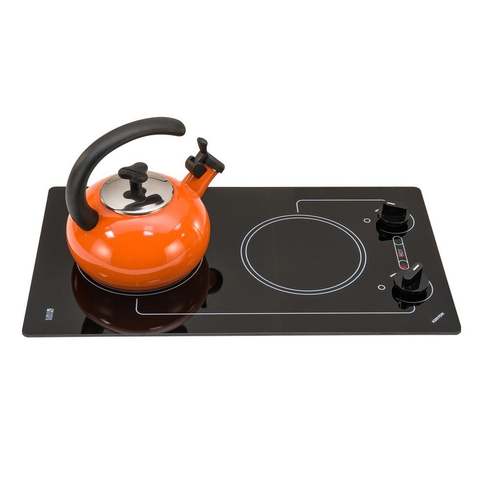 Kenyon B41605 12 Inch Electric Cooktop with 1 Element, Ceramic Glass  Surface, Heat-Limiting Cooking Surface, Quick-to-Heat Ribbon Element,  On/Hot Burner Indicator Lights, Push-to-Turn Knob Control, ADA Compliant,  and UL/C-UL Approved: 120 Volts