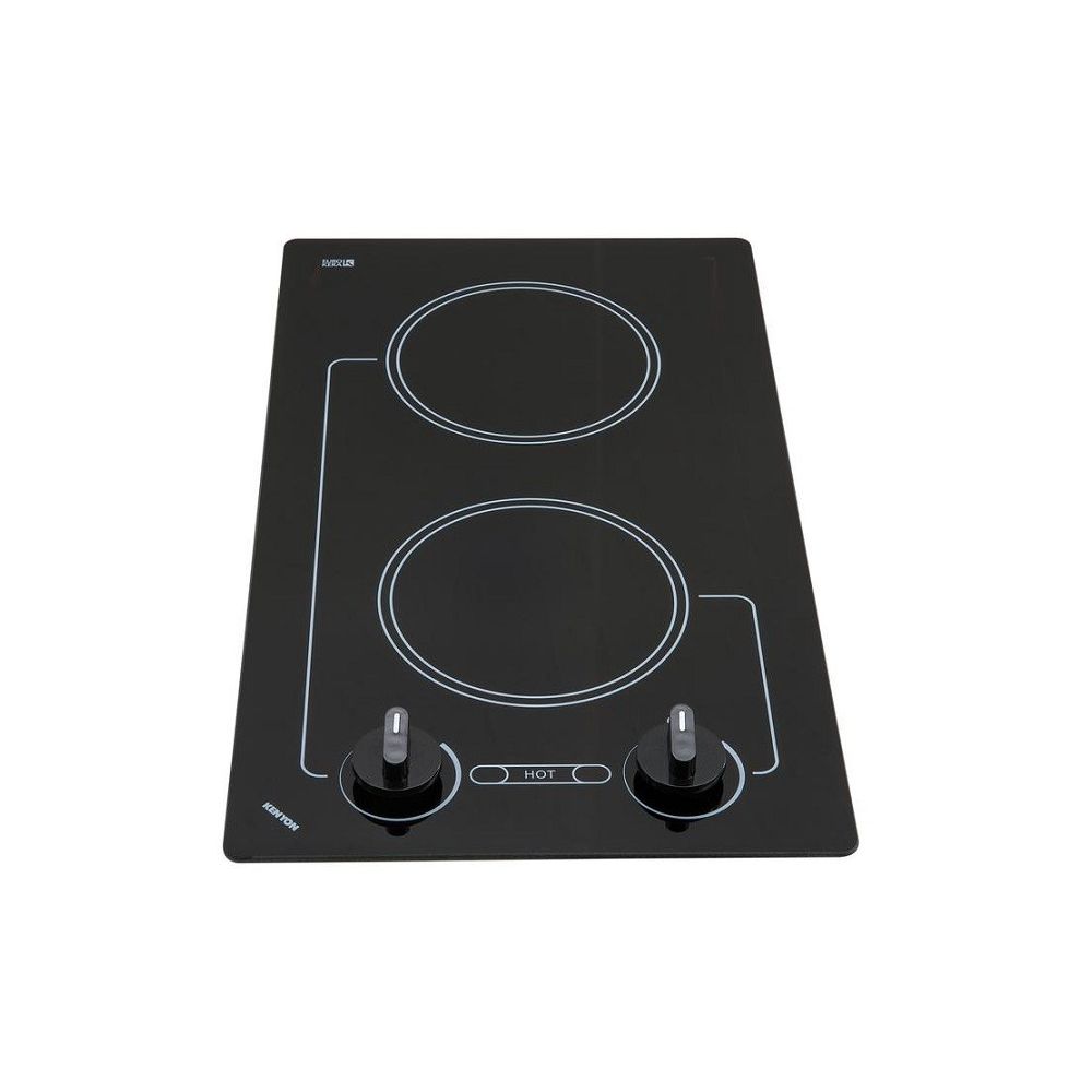 Kenyon B41705 12 Inch Electric Cooktop with 1 Element, Ceramic Glass  Surface, 1200W Radiant Element, Heat Limiting Surface Protectors,  Push-To-Turn Knob Control, On/Hot Burner Indicator Light, and ADA  Compliant: 240V/5A