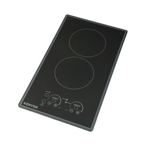 Lite Touch Q Cortez Series 12 in. Radiant Electric Cooktop in Black with 2 Elements Touch Control 208-Volt