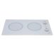 Alpine 12 in. Radiant Electric Cooktop in White with 2-Elements Knob Control 120-Volt