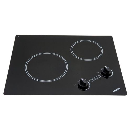 Kenyon Arctic 21 in. Radiant Electric Cooktop in Black with 2-Elements 240-Volt