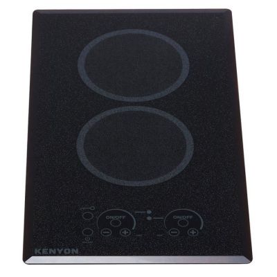 Lite Touch Q Series 12 in. Radiant Electric Cooktop in Speckled Black with 2 Elements Touch Control 208-Volt