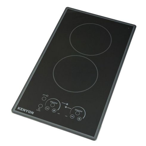 Lite Touch Q Cortez Series 12 in. Radiant Electric Cooktop in Black with 2 Elements Touch Control 240-Volt
