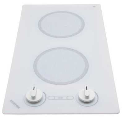 Alpine 12 in. Radiant Electric Cooktop in White with 2-Elements Knob Control 240-Volt