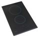 Lite Touch Q 14.25 in. Radiant Electric Cooktop in Speckled Black with 2-Elements Touch Control 120-Volt