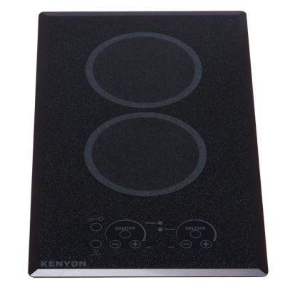 Kenyon Lite Touch Q 12 in. Radiant Electric Cooktop in Speckled Black with 2-Elements Touch Control 120-Volt