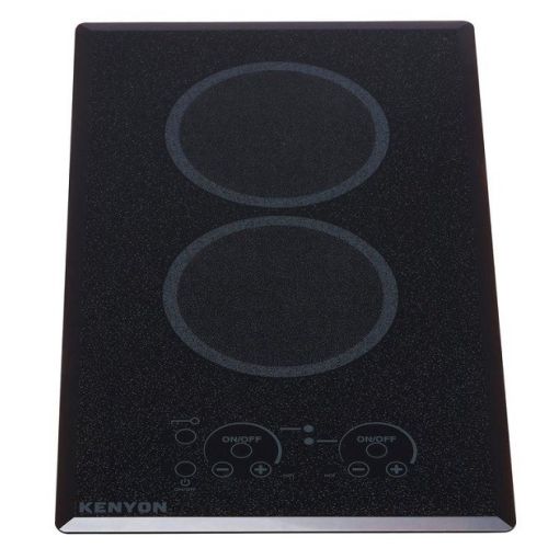Kenyon Lite Touch Q 12 in. Radiant Electric Cooktop in Speckled Black with 2-Elements Touch Control 120-Volt