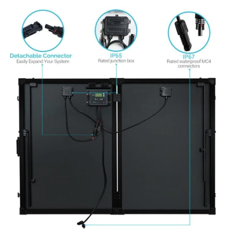Renogy 200 Watt 12 Volt Monocrystalline Foldable Solar Suitcase
