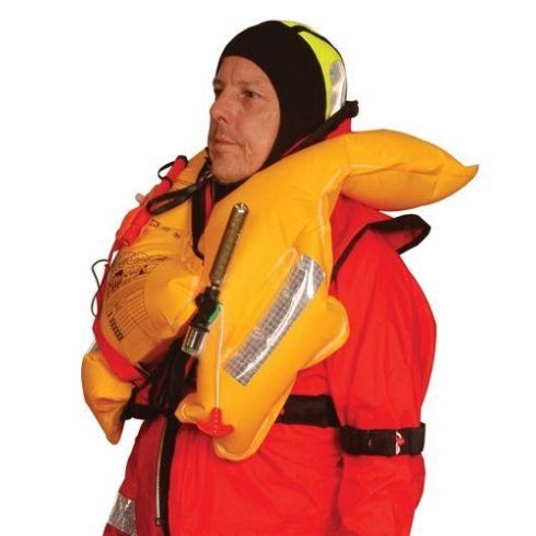 Challenger Flexi-Wing 150 SOLAS Life Jacket Automatic - Red Nylon - Harness