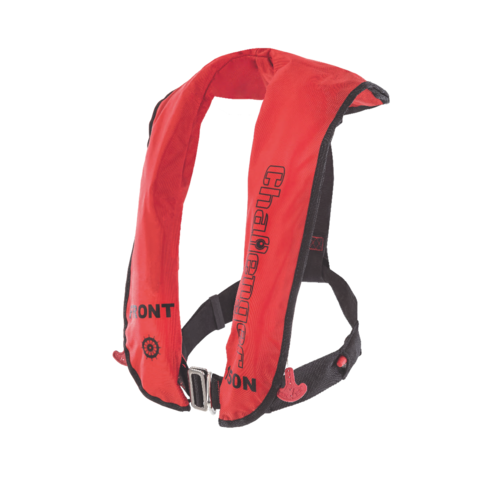 Challenger Flexi-Wing 150 SOLAS Life Jacket Automatic - Red Nylon - Harness