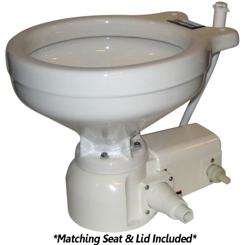 Raritan Sea Era Toilet - Marine Size - Freshwater Solenoid - Straight & 90&deg; Discharge - Smart Toilet Control - 12v | 162MF01