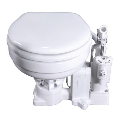 Inodoro Raritan PH PowerFlush Eléctrico/Manual - Tamaño Marino - 12v - Blanco