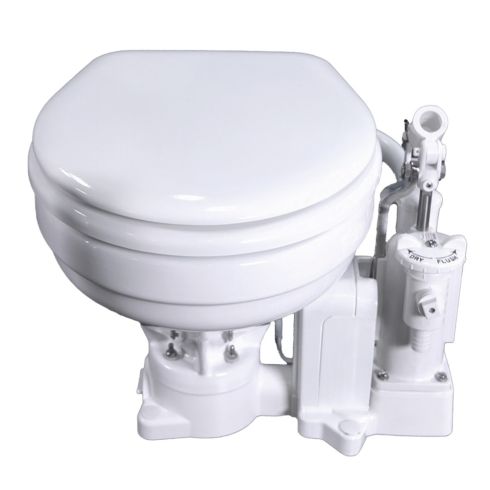 Raritan PH PowerFlush Electric/Manual Toilet - Marine Size - 12v - White | P101E12