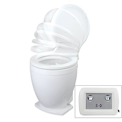 Inodoro Jabsco Lite Flush eléctrico de 12 V con panel de control