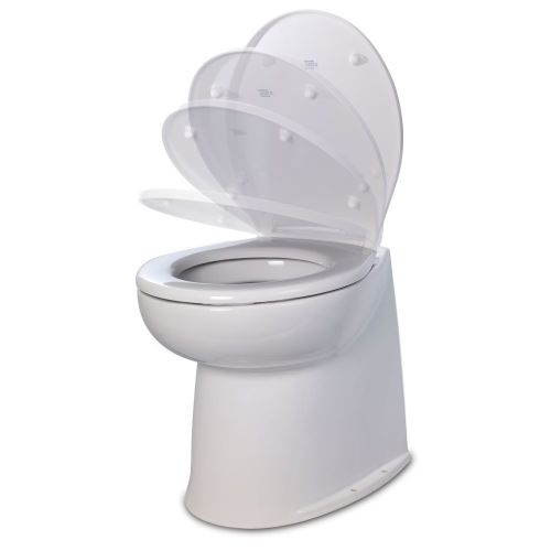 Jabsco 17" Deluxe Flush Fresh Water Electric Toilet w/ Soft Close Lid