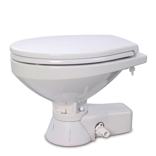 Jabsco Quiet Flush Freshwater Toilet - Regular Bowl w/ Soft Close Lid 24V