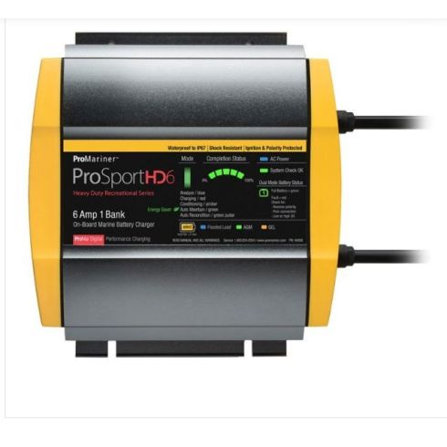 ProMariner ProSport HD 6 Gen4 6 Amp Battery Charger 12v 1 Bank 120v Input | 44006