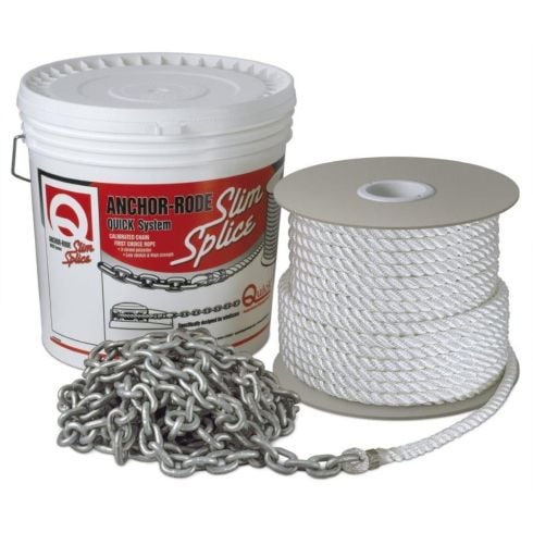Quick Anchor Rode 30' of 8mm Chain 170' of &#189;" Rope | FVC08031231CA00