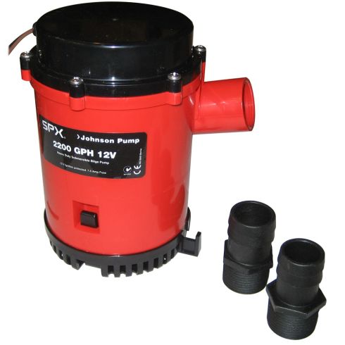 Johnson Pump 2200 GPH Bilge Pump 1-1/8" Hose 12V Threaded Port | 22004