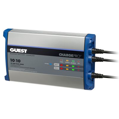 Cargador de Batería a Bordo Guest 20A / 12V - 2 Bancos - Entrada de 120V