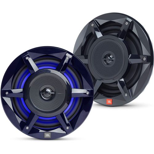JBL 8" Coaxial Marine RGB Speakers - Black STADIUM Series