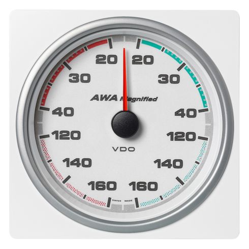 Veratron Medidor Ángulo de Viento Aparente Ampliado 360° AcquaLink® de 4-3/8" (110 mm) - 12/24 V - Esfera y Bisel Blancos