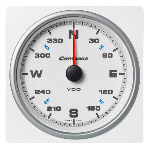 Veratron 4-3/8" (110mm) AcquaLink&reg; Compass 360&deg; - 12/24V - White Dial & Bezel | A2C1338790001
