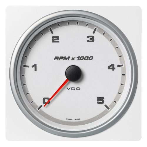 Veratron Tacómetro AcquaLink® de 4-3/8" (110 mm) 5000 RPM - 12/24 V - Esfera y Bisel Blancos