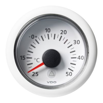 Veratron 2-1/16" (52MM) ViewLine Outside Temperature - -25&deg; to +50&deg;C - White | A2C59512338
