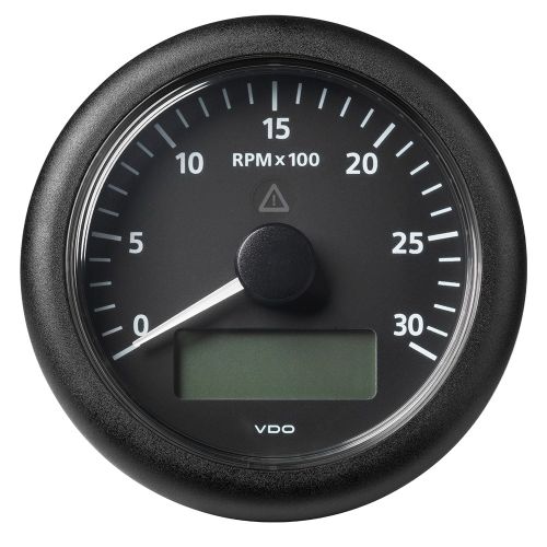 Veratron 3-3/8" (85MM) ViewLine Tachometer w/Multi-Function Display - 0 to 3000 RPM - Black Dial & Bezel