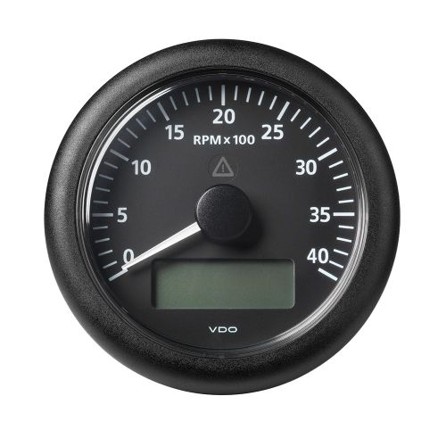 Veratron 3-3/8" (85MM) ViewLine Tach w/Multifunction Display - 0 to 4000 RPM - Black Dial & Bezel | A2C59512391
