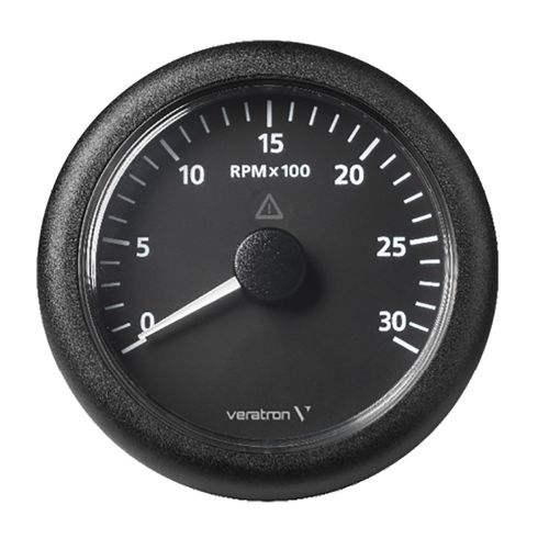 Veratron 3-3/8" (85MM) ViewLine Tachometer 3000 RPM - 8V-32V - Black Dial & Bezel | A2C59512430