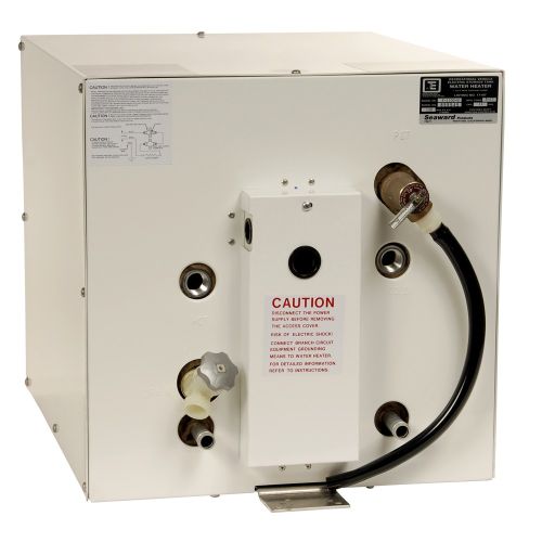 Calentador de agua caliente de 11 galones con intercambiador de calor frontal - Epoxi blanco - 120V - 1500W - Whale Seaward