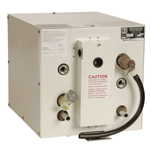 Calentador de agua caliente de 6 galones con intercambiador de calor frontal-Epoxi blanco-120V-1500W 