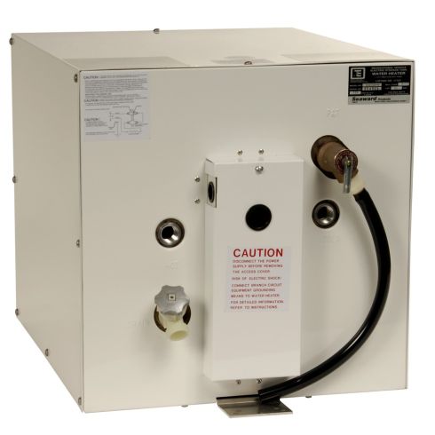 Calentador de agua caliente de 11 galones con intercambiador de calor trasero - Epoxi blanco - 120V - 1500W - Whale Seaward