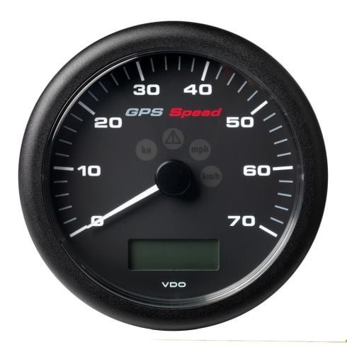 Veratron 4-1/4" (110MM) ViewLine GPS Speedometer 0-70 KNOTS/KMH/MPH - 8 to 16V Black Dial & Bezel | A2C59501781
