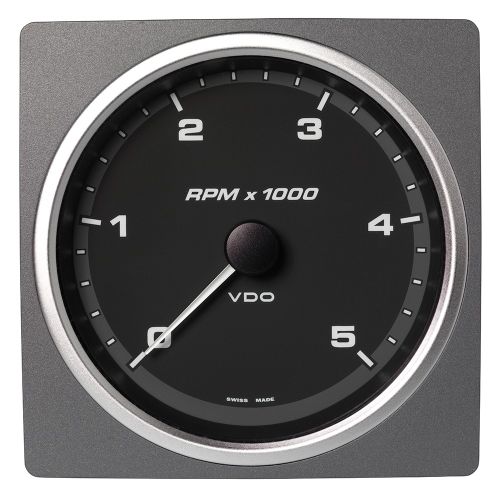 Veratron 4-3/8" (110mm) AcquaLink&reg; Tachometer 5000 RPM - 12/24V - Black Dial & Bezel | A2C59501914