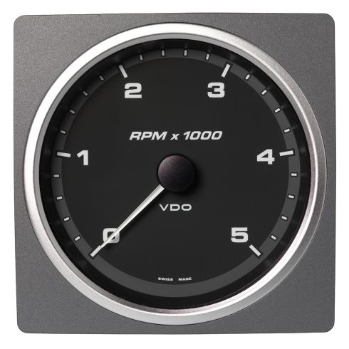 Veratron 4-3/8" (110mm) AcquaLink&reg; Tachometer 5000 RPM - 12/24V - Black Dial & Bezel | A2C59501914