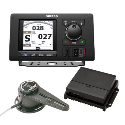Simrad AP70 MK2 Paquete Básico de Piloto Automático: Incluye cabezal de Control, Computadora de Rumbo y Retroalimentación